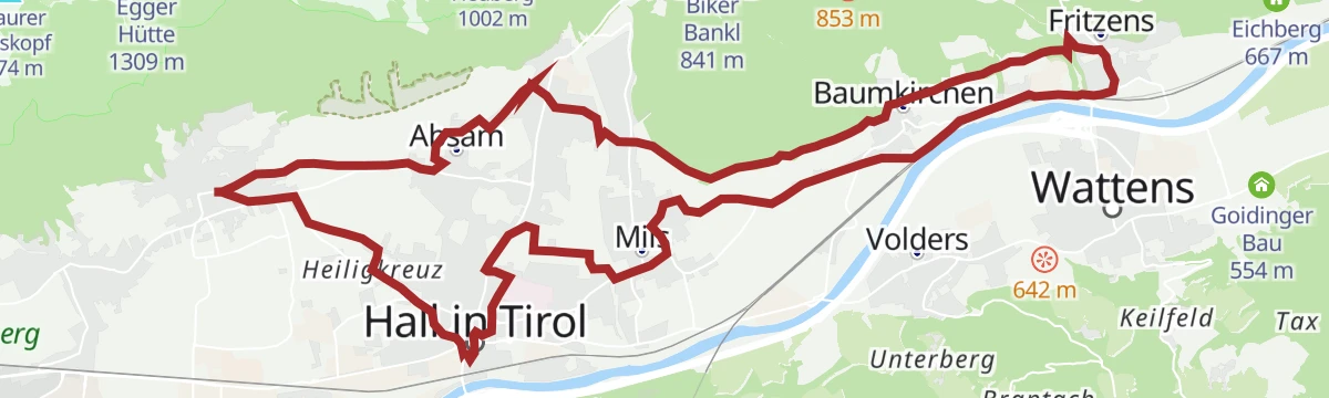 Route map: Kulinarische Radtour. Durch die Region